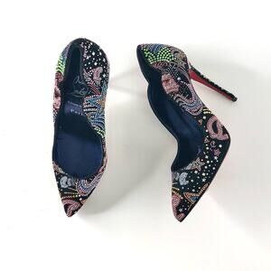 Chritian Louboutin Hot Chick Crystals Embellished Limited Edition Pumps 36.5